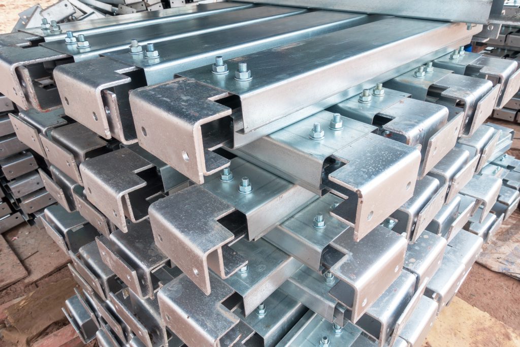 Steel galvanized support for siding.